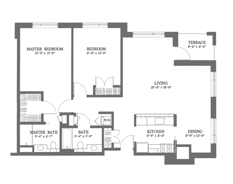 Special Two Bedroom (1,320 sq. ft.)